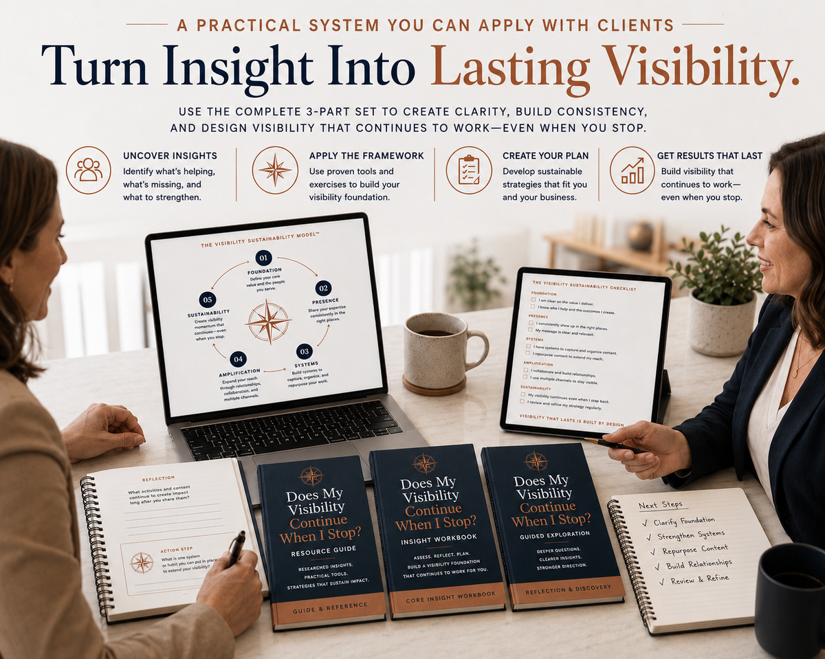 Does My Visibility Continue When I Stop?™ Complete Professional Set | Consultant-Grade PLR | Commercial Use image 3