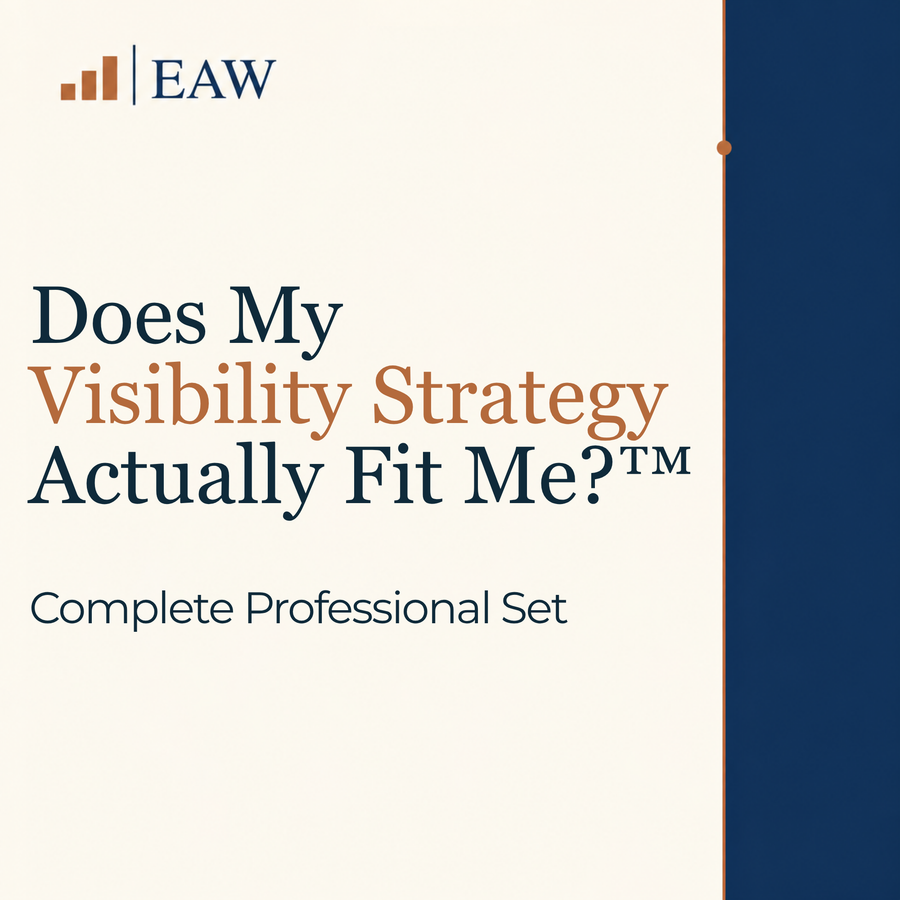 Does My Visibility Strategy Actually Fit Me?™ Complete Professional Set | Consultant-Grade PLR | Commercial Use