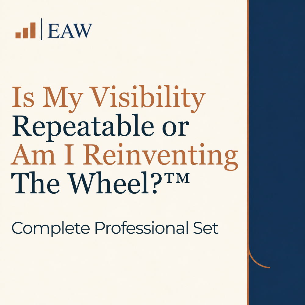 Is My Visibility Repeatable or Am I Reinventing the Wheel?™ Complete Professional Set | Consultant-Grade PLR | Commercial Use