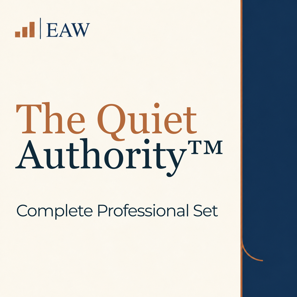 The Quiet Authority™ Complete Professional Set | Consultant-Grade PLR | Commercial Use