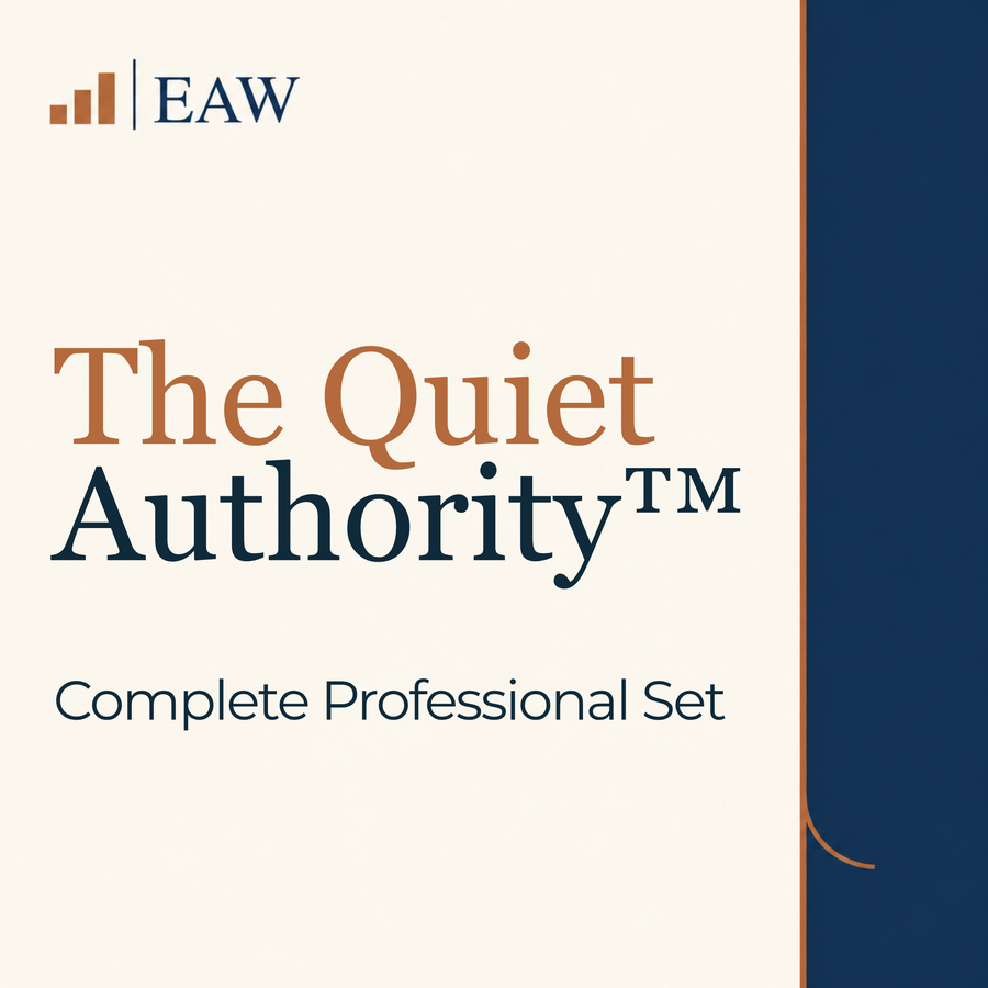 The Quiet Authority™ Complete Professional Set | Consultant-Grade PLR | Commercial Use