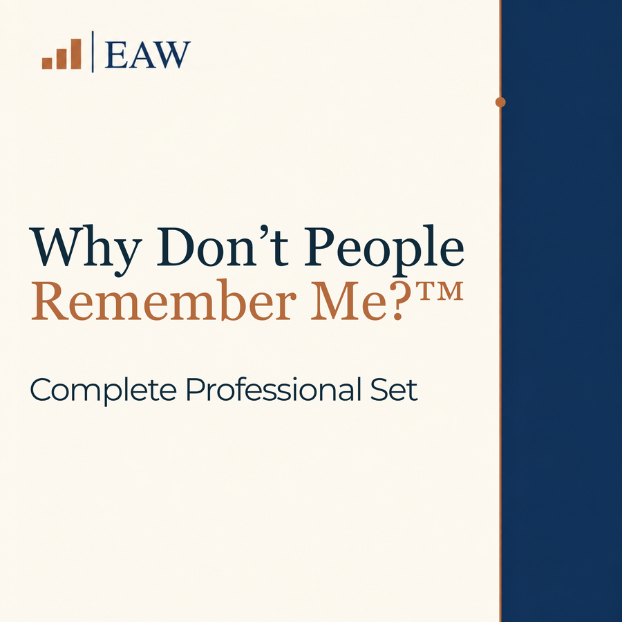 Why Don't People Remember Me?™ Complete Professional Set | Consultant-Grade PLR | Commercial Use